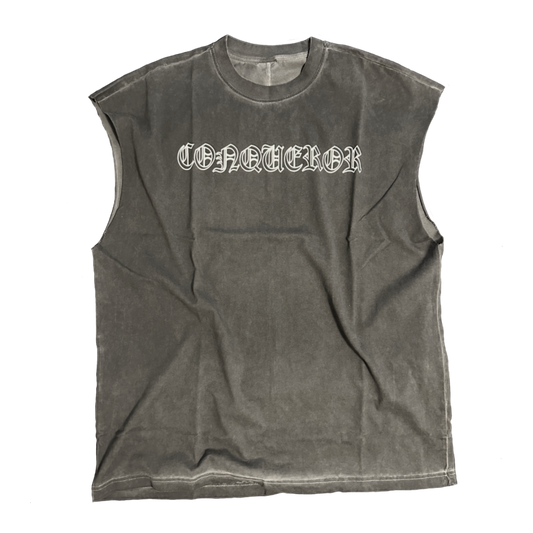 Conqueror Acid Wash Muscle Tee